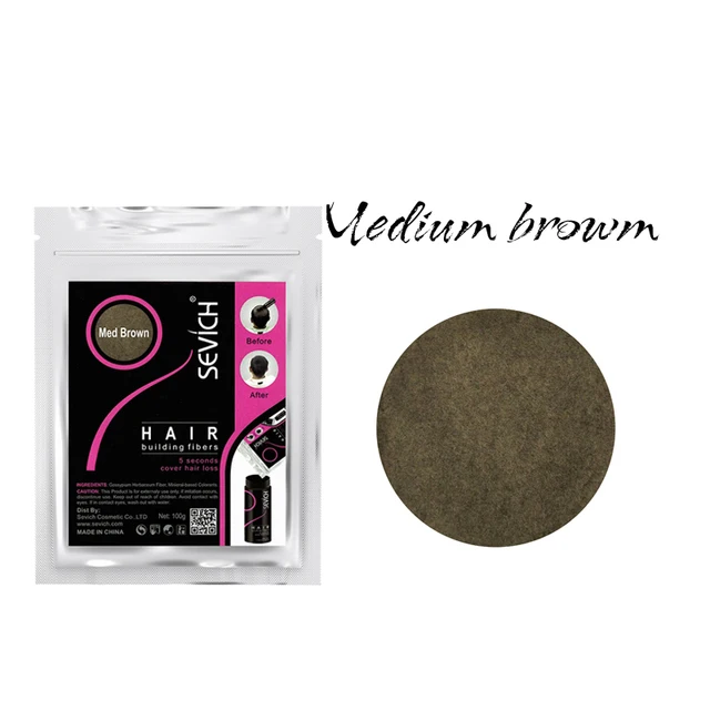 Sevich 500g Refill Hair Fiber Anti Hair Loss Product 10Color Keratin Instant Hair Growth Fiber Refill Hair Building Fiber Powder