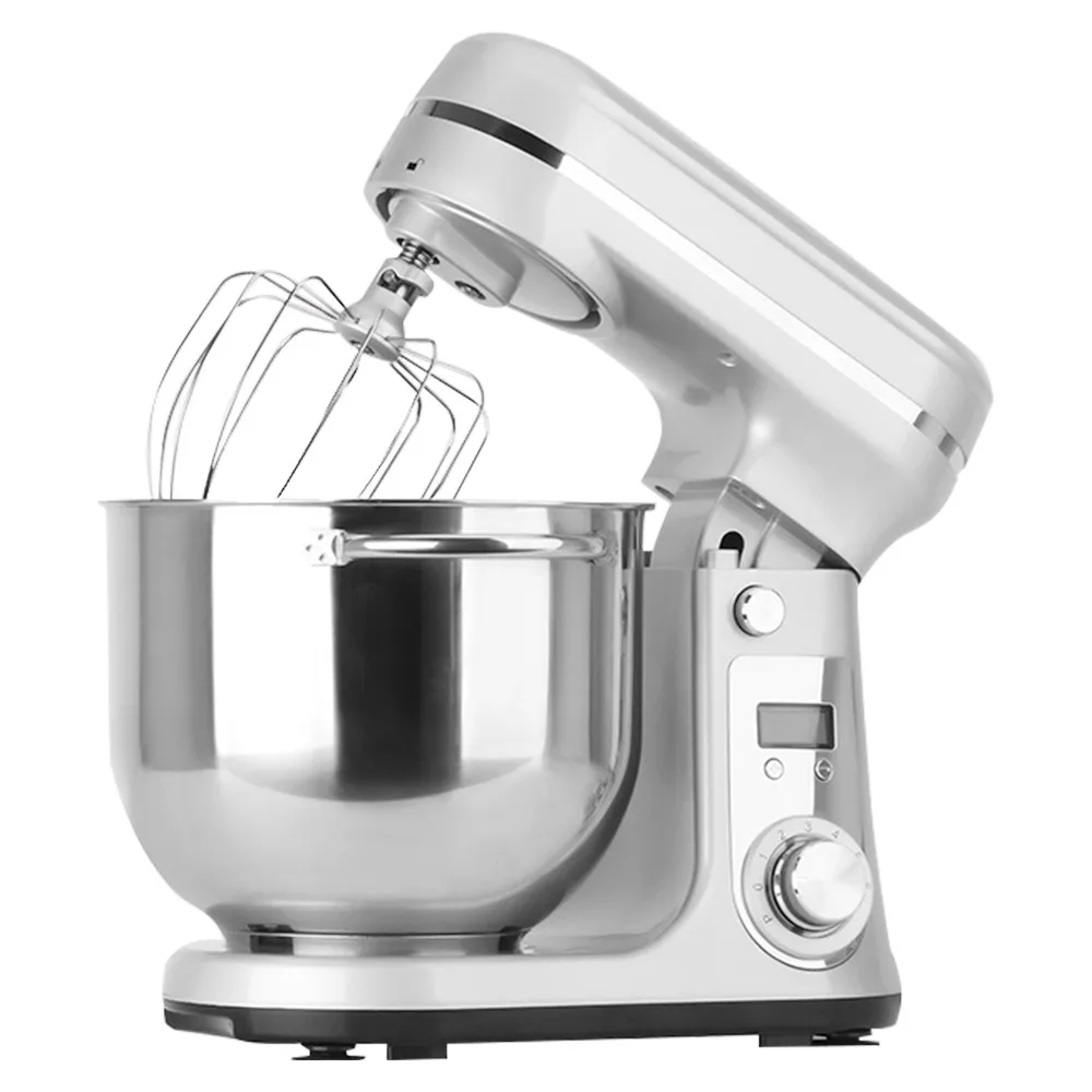 BioloMix BM601 1200W Kitchen Food Stand Mixer, Cream Egg Whisk, Cake Dough Kneader, 6L Capacity, Stainless Steel Bowl
