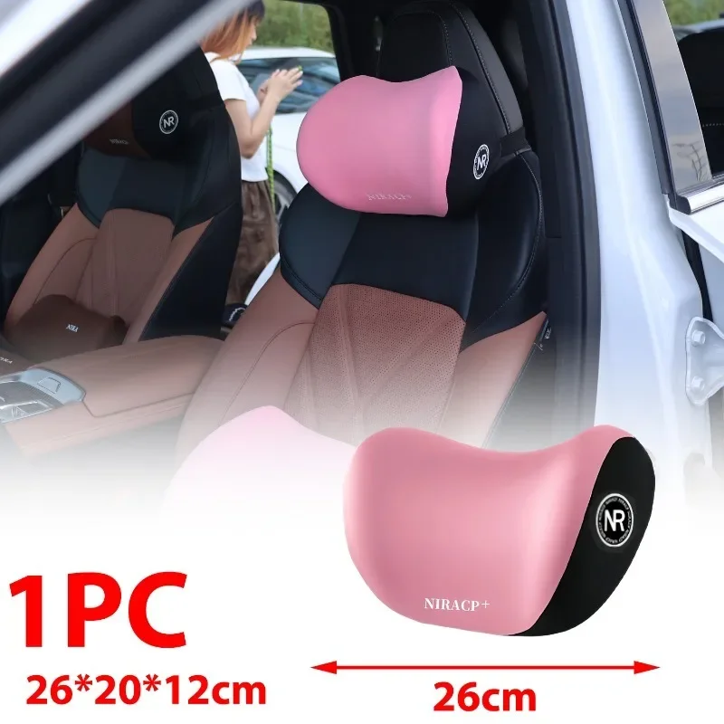 Auto Memory Foam Seat Cushion Set Headrest & Lumbar Pillow Support for Driving Comfort Car Back Neck Cushion Accessories