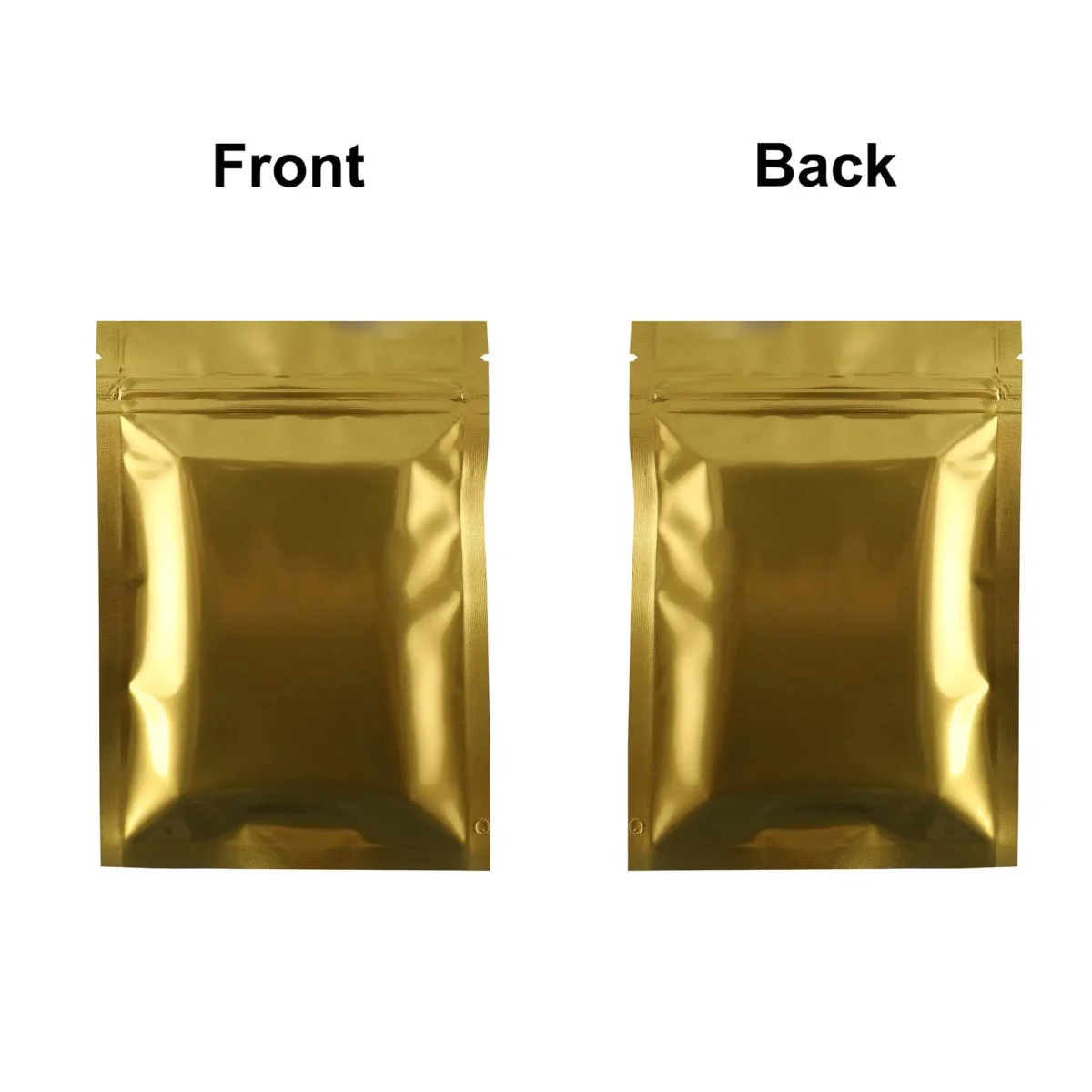 Flat  Aluminum Foil Mylar Ziplock Pouches Various Size Glossy Bag, 100pcs Heat Sealing Zipper Organizer Storage Bags