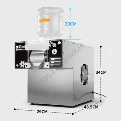 60KG/24h Mini Snow Ice Maker Shaver Machine Europe Snowflake Ice Machine Korea Bingsu Machine Snowflake Ice Shaving Machine