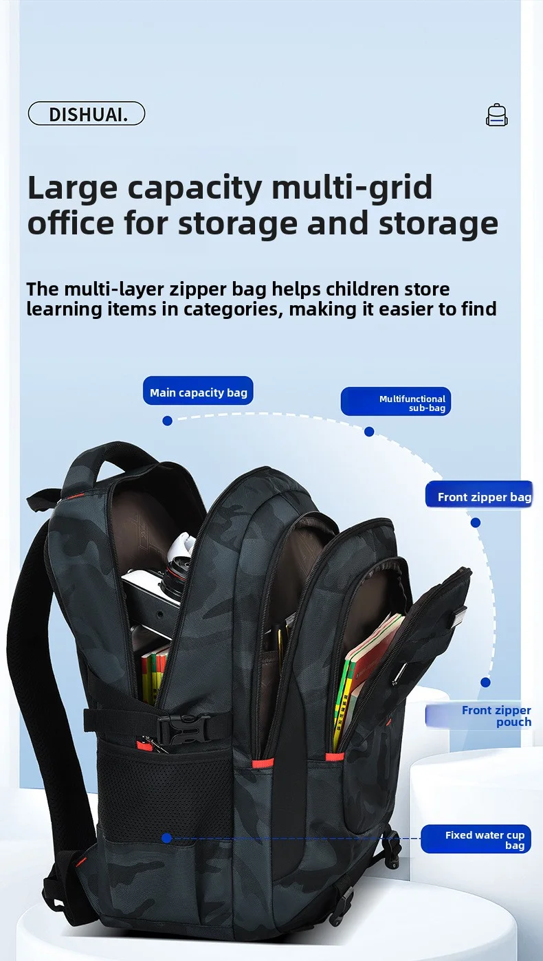 2025 new camouflage Outdoor travel backpack for men 2 size Rucksack for male High capacity school bag for college student Boys