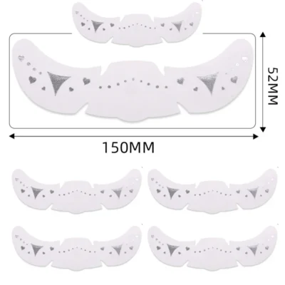 6Pcs/Set Glitter Skincare Freckles Face Tattoo Sparkle Temporary Tattoo Bow Love Kiss Makeup Patch Valentine's Day Face Tattoo