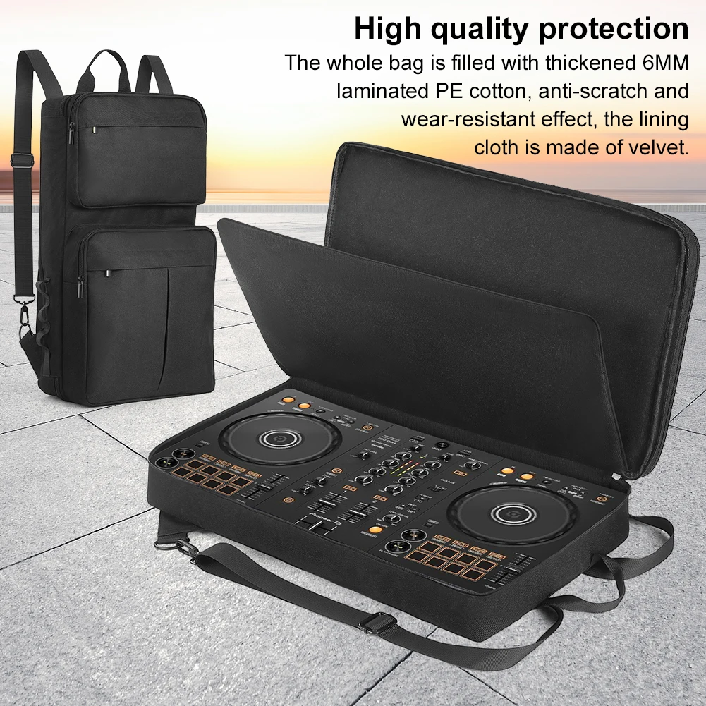 DJ Carrying Case Backpack for Pioneer DDJ-400 DDJ-FLX4 DJ Controller Case Portable Storage Bag Travelling Case for Roland DJ-202