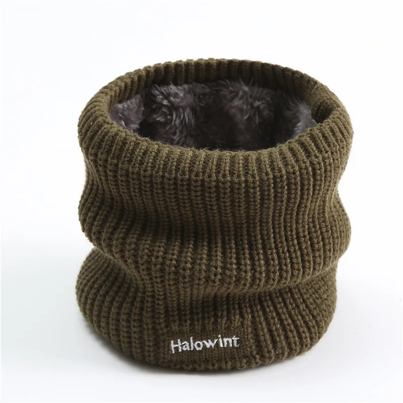 Fashion Unisex Cashmere Plush Warm Winter Ring Scarf Women Men Knitted Full Face Mask Snood Neck Scarves Bufanda Thick Muffler