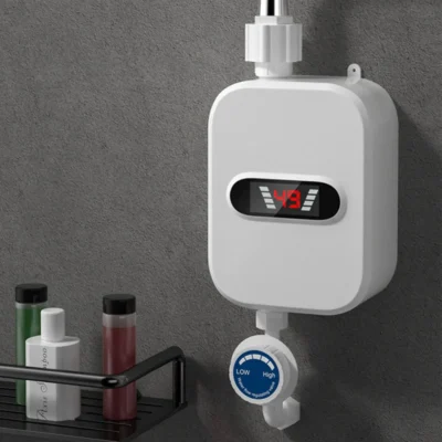 Tankless Water Heater Electric 3500W Instant Shower Heating Kit Electric Hot Water Heating Set for Bathroom Shower Room Toliet