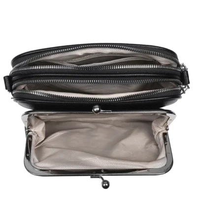 Elegant Shoulder Bag for Women Soft Leather Crossbody Bags Designer Multiple Pockets Messenger Bag Ladies Purses and Handbags