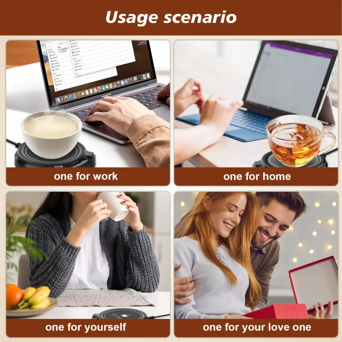 Coffee Mug Warmer Electric Cup Warmer Constant Temperature Coaster 3-Gear Cup Warmer Milk Tea Water Heating Pad Cup Heater US EU