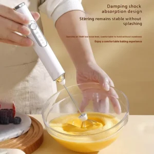 1 electric mixer, milk frother, coffee machine, egg beater, dual stick, 3-speed rechargeable batter, kitchen jam and cream mixer