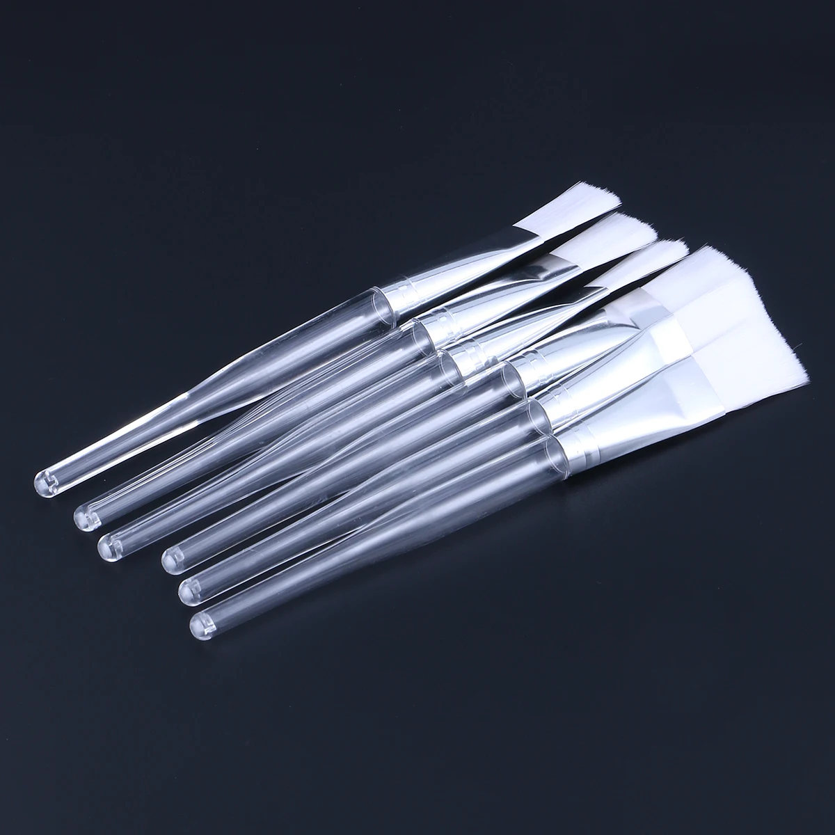 12PC Mask Brush Transparent Handle Face Mask Mud Mixing Brush Skin Care Applicator Make Up Brushes Beauty Tool