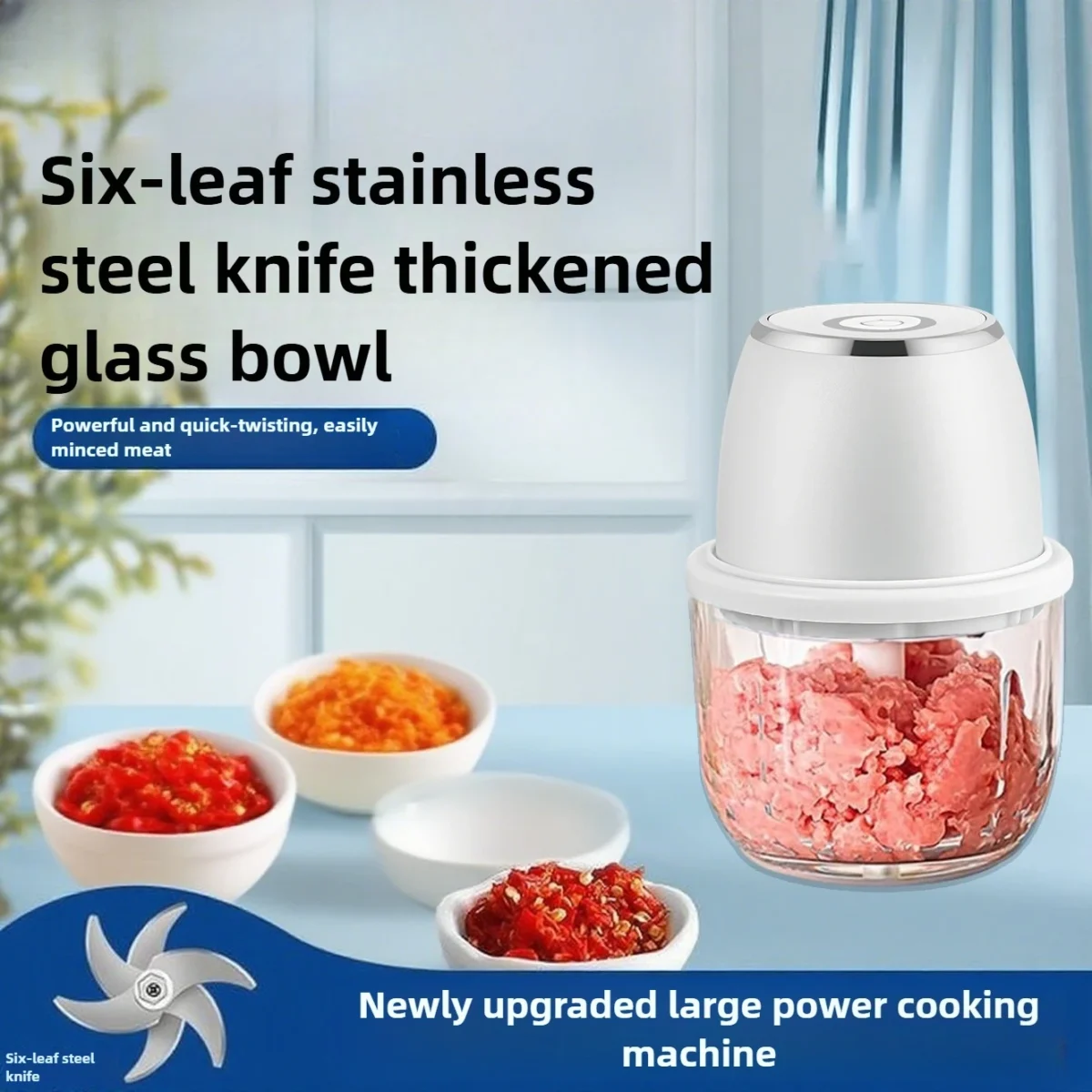 TINSOL New 350ml Electric Food Chopper Meat Grinder Garlic Press USB Multi-Function Vegetable Slicer Blender Kitchen Mixer