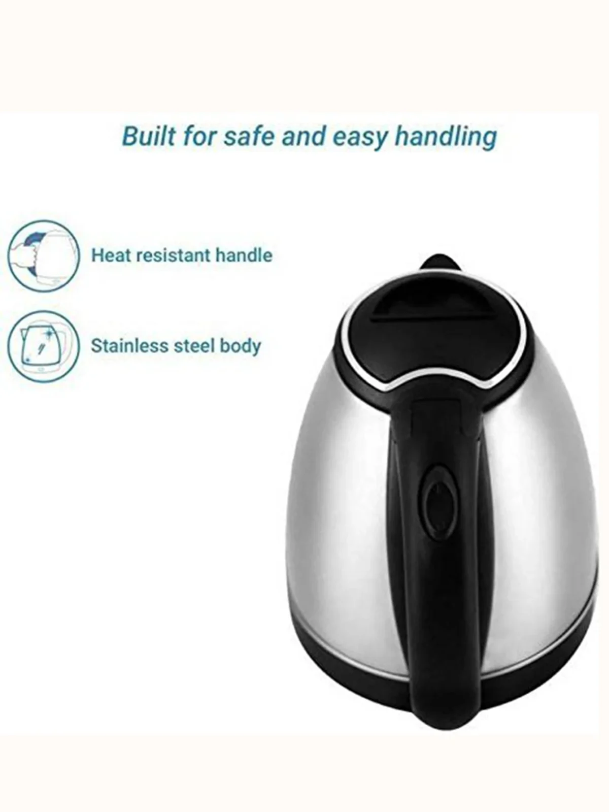 Stainless steel electric kettle.Mesh water outlet design, 360-degree rotating base, 2L to meet the needs of a family
