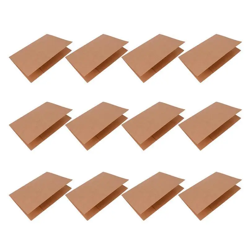 10pcs A4 Kraft Paper File Folder Document Folder Office File Bag File Bag Organizer Storage Holder School Stationery Supplies