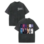 Rock Singer Michael Jackson Graphic T Shirts Men Women High Quality Vintage Washed T-shirt Summer Casual Loose T-shirts