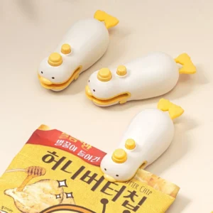 Cute Duck Handheld Vacuum Sealer Rechargeable Magnetic Bag Sealer for Freshness Portable Easy Use Kitchen Gadget 2 in 1 Mini