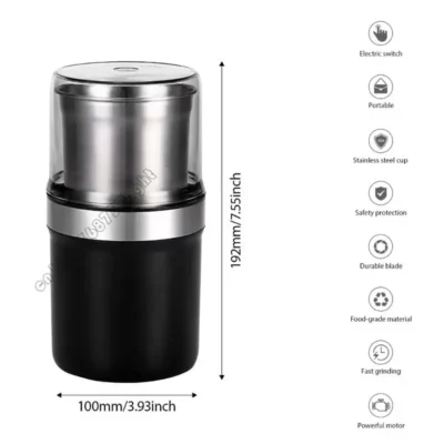 220V Electric Coffee Flavor Grinder Chamber heavy type Motor Plastic rustless steel Design Overheat 4XFB