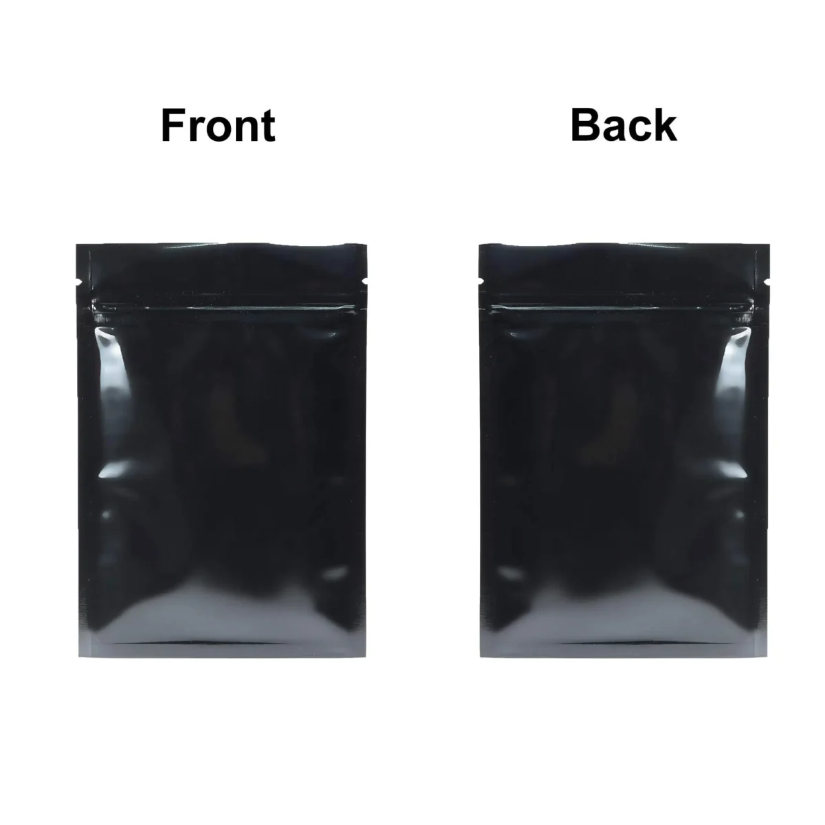 Flat  Aluminum Foil Mylar Ziplock Pouches Various Size Glossy Bag, 100pcs Heat Sealing Zipper Organizer Storage Bags