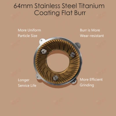 GZZT GF64 Espresso Coffee Bean Grinder 64mm Titanium Burr SOE/Single Origin Bean Grinder Premium Bean Professional Grinder