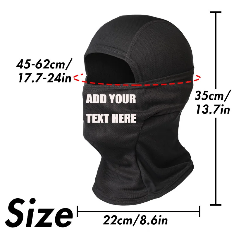 Musion Customized Full Face Mask Sweat-absorbing Balaclava High-stretch Helmet Liner for Cycling and Riding Motorcycle