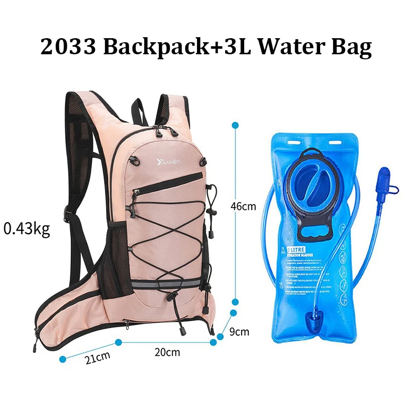 3L Cycling Water Bag Rucksack Set Outdoor Hydration Backpack Mountaineering Hiking Climbing Running Sports Bladder Knapsack