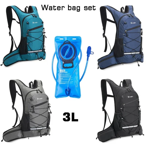 3L Cycling Water Bag Rucksack Set Outdoor Hydration Backpack Mountaineering Hiking Climbing Running Sports Bladder Knapsack