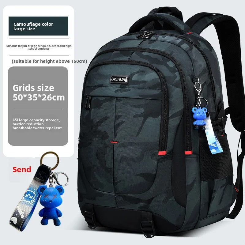 2025 new camouflage Outdoor travel backpack for men 2 size Rucksack for male High capacity school bag for college student Boys
