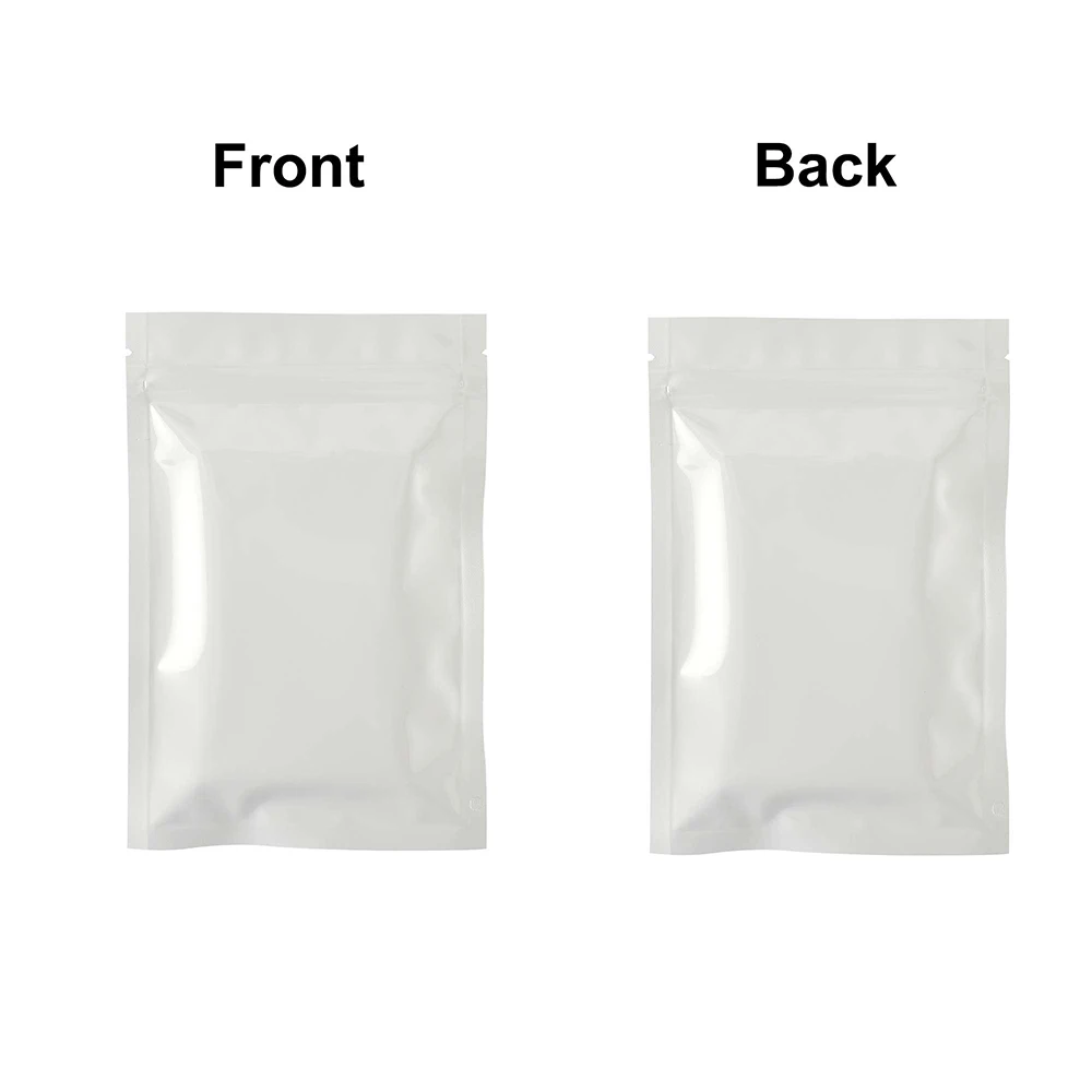 Flat  Aluminum Foil Mylar Ziplock Pouches Various Size Glossy Bag, 100pcs Heat Sealing Zipper Organizer Storage Bags