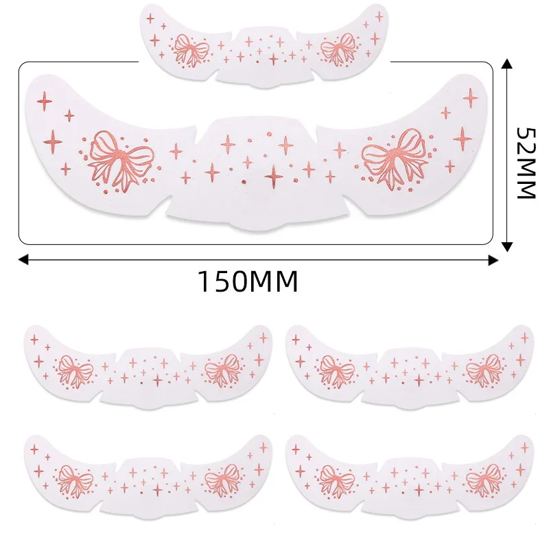 6Pcs/Set Glitter Skincare Freckles Face Tattoo Sparkle Temporary Tattoo Bow Love Kiss Makeup Patch Valentine's Day Face Tattoo