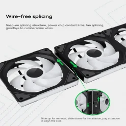 Alternative view of TEUCER JM-1 PC Case Fan 120mm ARGB Mirror Cycle Light Effect Cooling Fan 4PIN PWM Low noise Chassis Water Cooling Ventilador