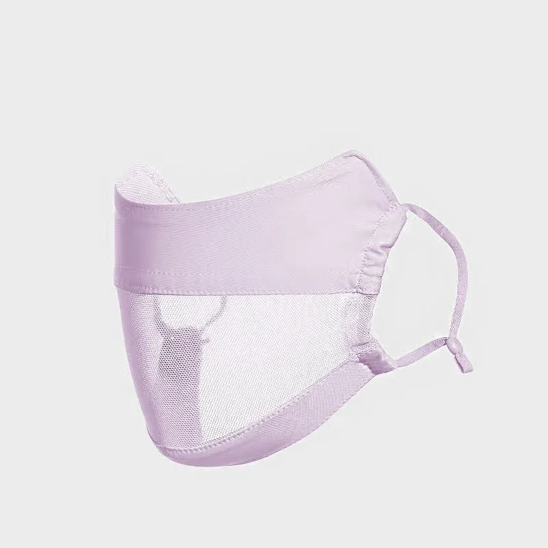 New Summer Ice Silk Sunscreen Face Mask Anti UV Head Scarf Outdoor Cycling Sports Breathable Chiffon Mask Thin Style Tube Scarf
