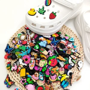 30pcs Random Pattern Shoe Charms Set For Clogs Bogg Bag Bubble Slides Sandals, PVC Shoe Decorations Beach Bag Accessories Gift