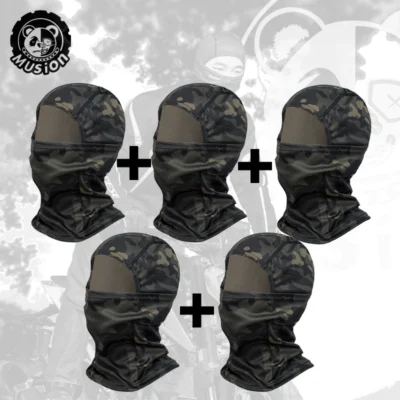Musion Motorcycle Balaclava Sun Protection Full Face Mask Breathable Mesh Airsoft Mask Balaclava Bicycle Cycling Head Cover Unde