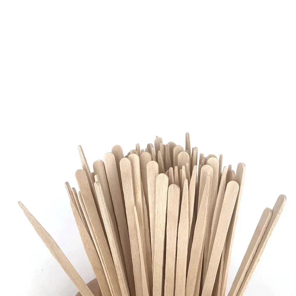 100PCS Woman Wooden Hair Removal Stick Disposable Depilation Spatula Wax Sticks Wood Face Eyebrows Waxing Spatula Beauty Tool