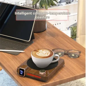 A74G-220V Desk Mug Heater For Coffee & Tea, Electric Beverage Warmer With Constant Temperature, 9 Gear Heating Pad EU Plug