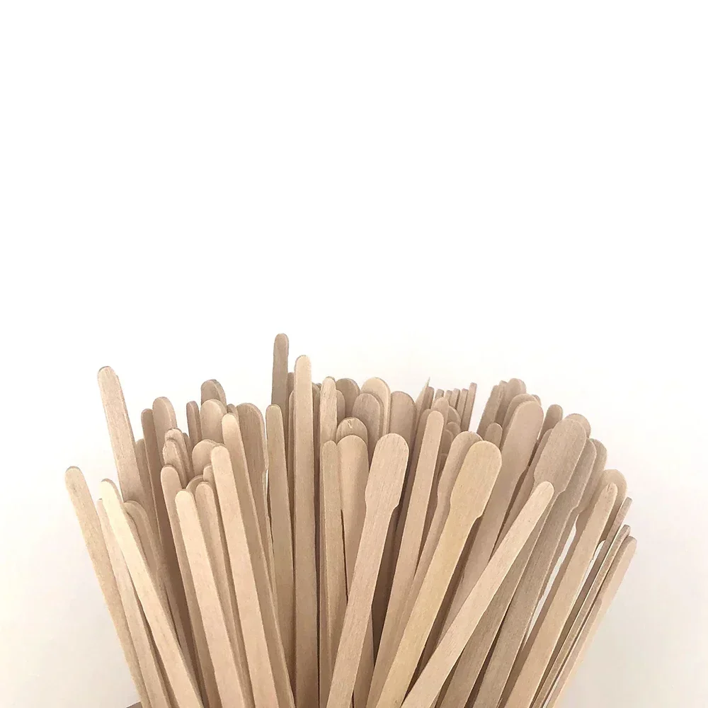 100PCS Woman Wooden Hair Removal Stick Disposable Depilation Spatula Wax Sticks Wood Face Eyebrows Waxing Spatula Beauty Tool