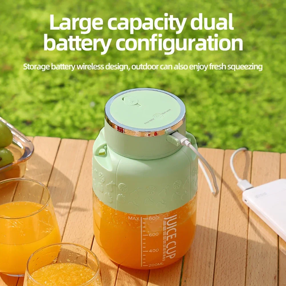 2025 800ML High-capacity Electric Blenders 6/12 Blades 1200mah Juice Maker Blender Cup Smoothies/Ice Fruits/Nuts