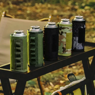 Camping Gas Can Protective Cover Tactical Fuel Cylinder Sleeve Outdoor Gas Tank Canister Storage Bag Case for Hunting