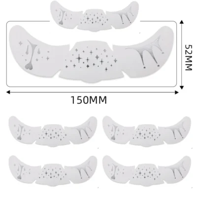 6Pcs/Set Glitter Skincare Freckles Face Tattoo Sparkle Temporary Tattoo Bow Love Kiss Makeup Patch Valentine's Day Face Tattoo