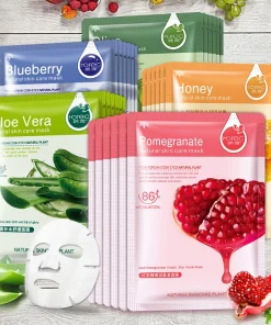 Alternative view of 30pcs Natural Plant Facial Mask Moisturizing Oil Control Anti-Aging Fruit Aloe Korean Sheet Face Mask Beauty Skin Care Prodcuts