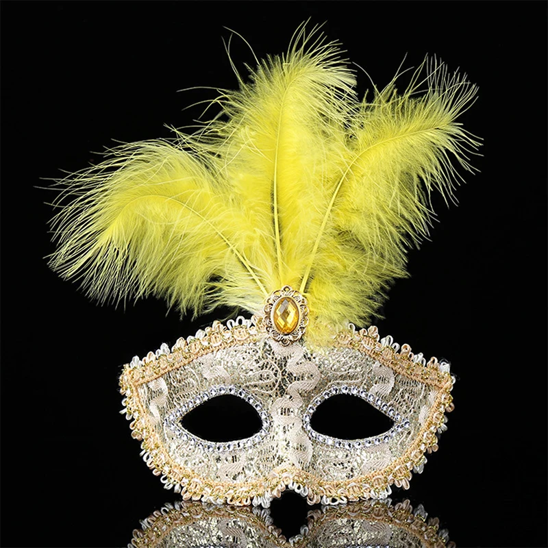 Party Mask Women Masquerade Luxury Peacock Feathers Half Face Mask Cosplay Costume Venetian Mask For Children