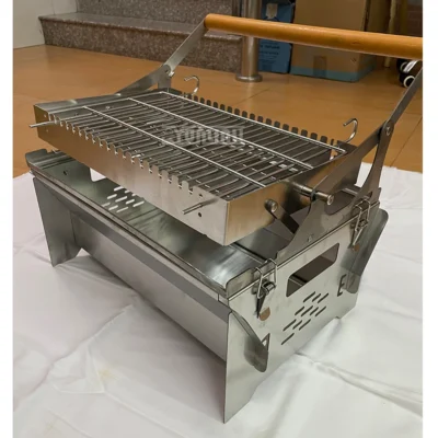 Flip Charcoal Barbecue Grill Household Outdoor Detachable Rotating Mesh Grill Kippengrill Electrisch