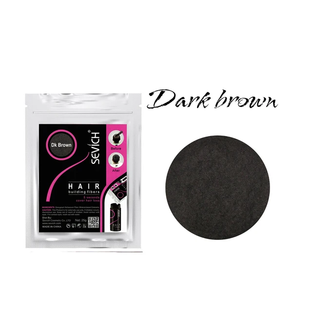 Sevich 500g Refill Hair Fiber Anti Hair Loss Product 10Color Keratin Instant Hair Growth Fiber Refill Hair Building Fiber Powder