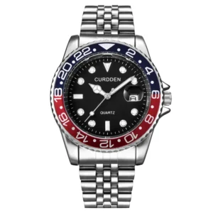 Men Famous Brand Watches Students Boys Fashion Stainless Steel Band Casual Calendar Quartz Watch Green Relogios Masculinos 2024