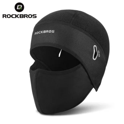 ROCKBROS Winter Thermal Fleece Bicycle Caps Bike Balaclava Sports Running Motorcycle Windproof Keep Warm Cycling Face Mask