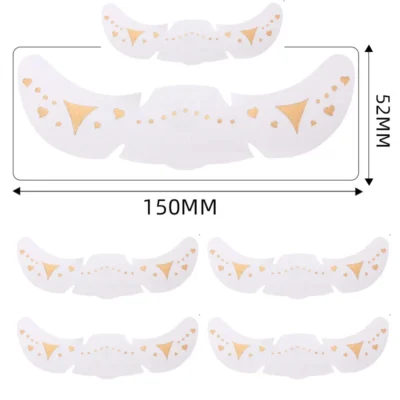 6Pcs/Set Glitter Skincare Freckles Face Tattoo Sparkle Temporary Tattoo Bow Love Kiss Makeup Patch Valentine's Day Face Tattoo