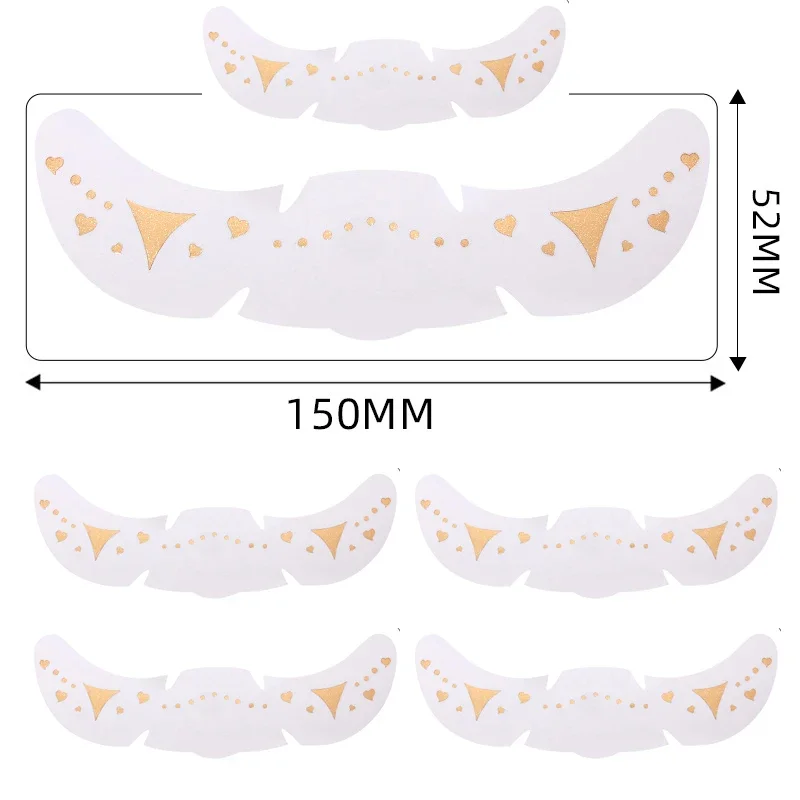 6Pcs/Set Glitter Skincare Freckles Face Tattoo Sparkle Temporary Tattoo Bow Love Kiss Makeup Patch Valentine's Day Face Tattoo