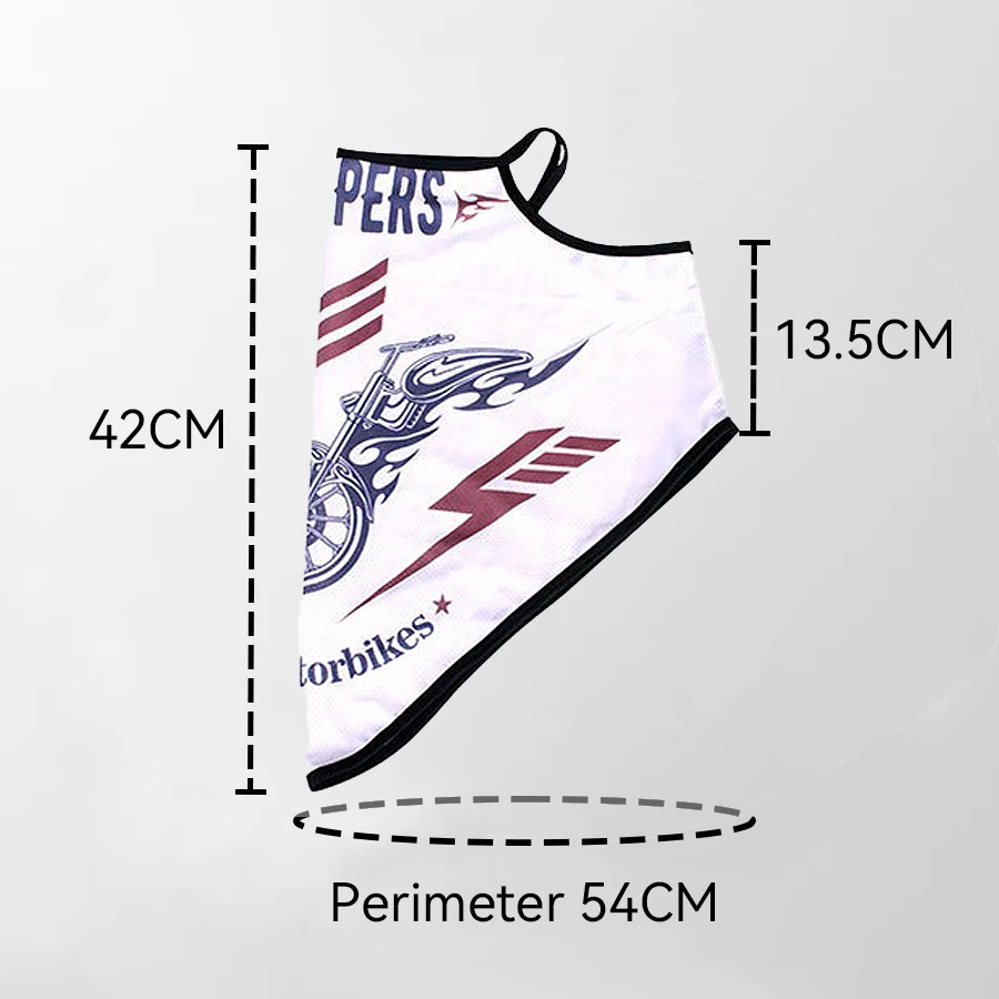 Motorcycle Face mask Breathable Scarf Multifunctional Half Face Mask Snowboard Neck Triangle Scarf Hats
