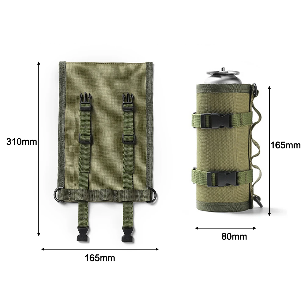 Camping Gas Can Protective Cover Tactical Fuel Cylinder Sleeve Outdoor Gas Tank Canister Storage Bag Case for Hunting