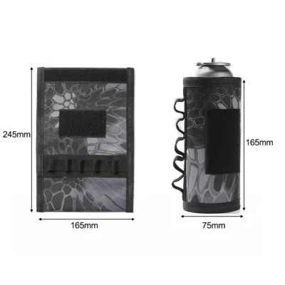 Camping Gas Can Protective Cover Tactical Fuel Cylinder Sleeve Outdoor Gas Tank Canister Storage Bag Case for Hunting