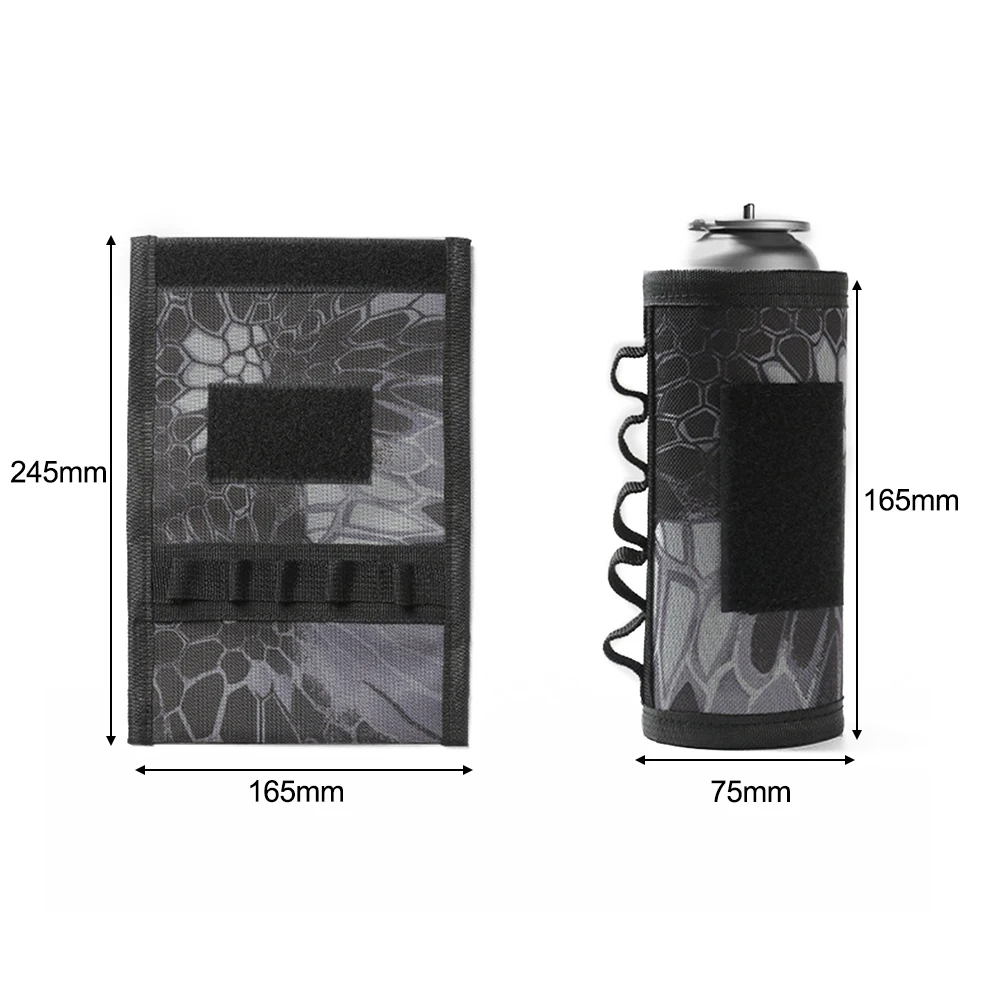 Camping Gas Can Protective Cover Tactical Fuel Cylinder Sleeve Outdoor Gas Tank Canister Storage Bag Case for Hunting